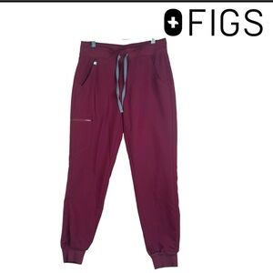Figs Pants Womens Small Red Technical Collection Zamora Jogger Scrub Slim Fit